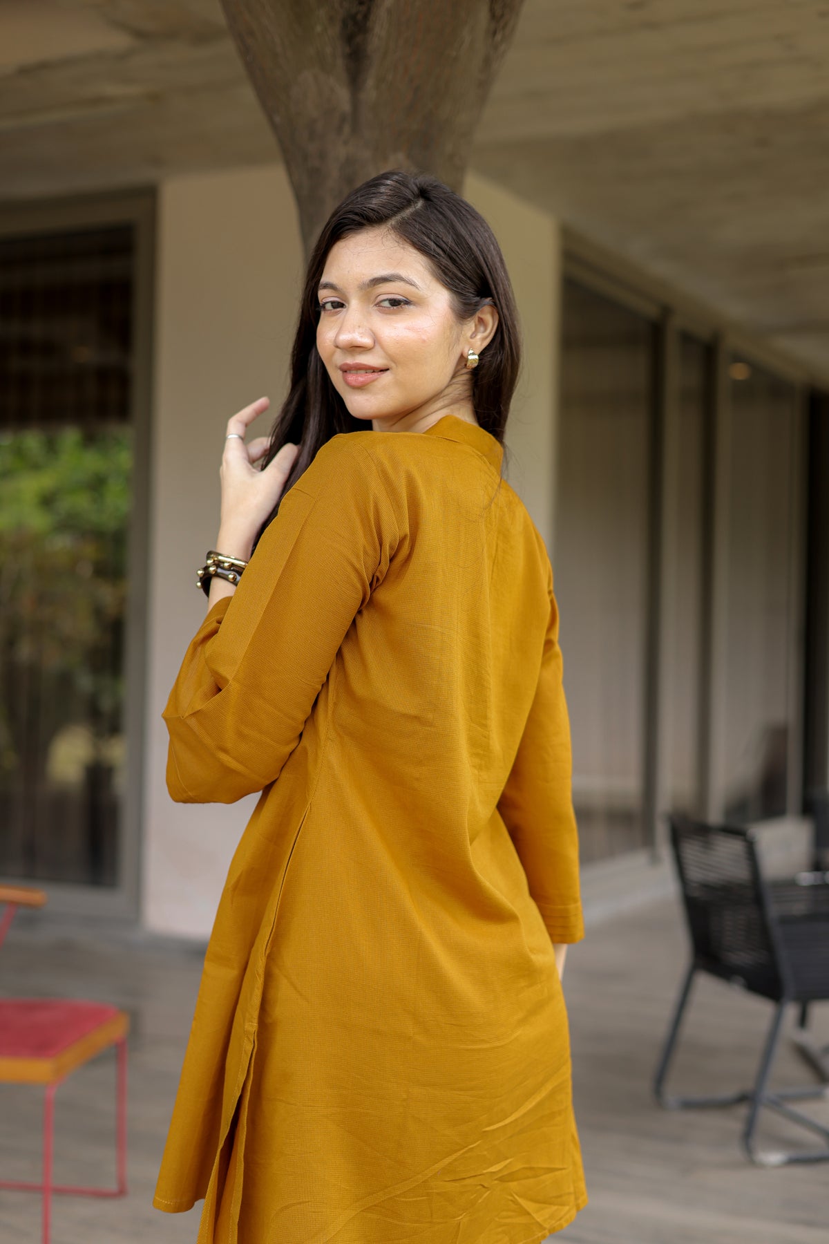 Mustard kurta set